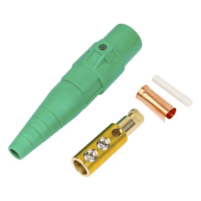 Conector Camlock Macho / 400 Amperes / AC 600V / Sección Cable 50-95 mm² / Abrazadera Compresión / Plástico Ingeniería / Varios Colores EP-CAMLOCK-400A-M-GREEN EPCOM PROAUDIO