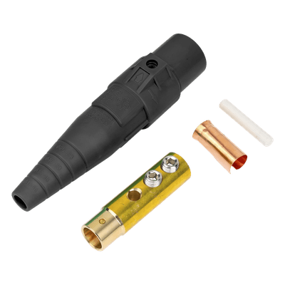 Conector Camlock Hembra / 400 A / AC 600 V / Abrazadera Compresión / Cable 2/0 AWG a 4/0 AWG / Plástico Ingeniería EPCAMLOCK400AFBLACK EPCOM PROAUDIO