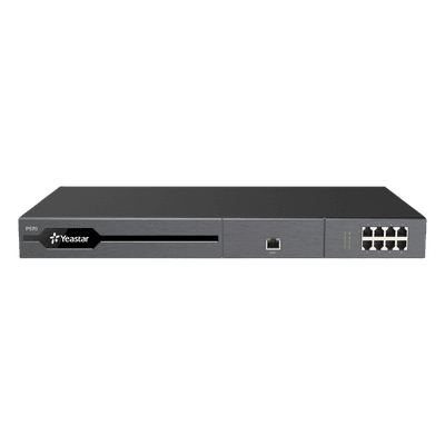 Conmutador IP PBX Enterprise / 300 a 500 Usuarios / 60 a 120 Llamadas Simultáneas / 16 Puertos FXO/FXS / 2 Puertos E1/T1/PRI / Hot Standby P570 YEASTAR