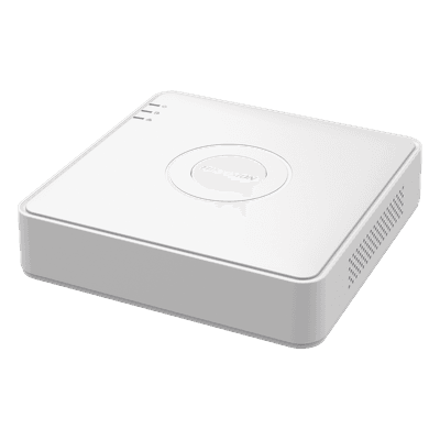 DVR Pentahíbrido / 4 Canales TurboHD + 1 Canal IP / 2 Megapixel (1080p) Lite / AcuSense Lite / Audio por Coaxitron / H.265+ / 1 Bahía HDD DS-7104HGHI-M1/T HIKVISION