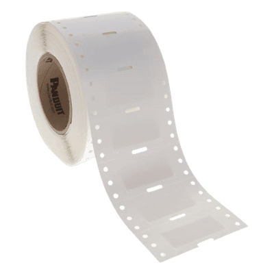 Etiqueta termorretráctil / 12,7 mm (0,5") ancho / 21,3 mm (0,84") alto / 3:1 / Grado militar / 2000 etiquetas por rollo H050X084H1T PANDUIT