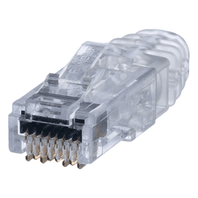 Plug RJ45 Cat6 / 3 Piezas / 23-24 AWG / 50μ Oro / 2500 Ciclos / 100 Piezas SP688E-C PANDUIT