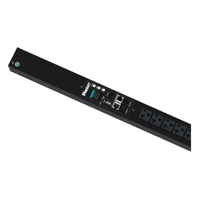 PDU Monitoreable / 16 Salidas NEMA 5-20R / Entrada NEMA 5-15P / Vertical / 120 Vca / 15 A / Cable 3 m (9.8 ft) / Rango 10°C a 60°C P16D20G PANDUIT