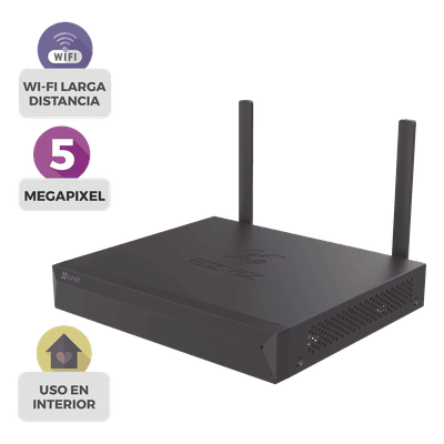 NVR Inalámbrico IP / 8 Canales / 5 Megapixel (3K) / Wi-Fi 100 m (328 ft) / HDMI y VGA / H.265 / 8 TB CS-X5S/8W EZVIZ