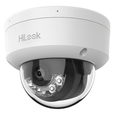 Cámara Domo IP / 4 Megapixel / Dual Light 20 m (65.6 ft) / AcuSense Lite / PoE / Lente 2.8 mm / 104° / Interior