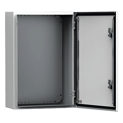 Gabinete de Uso Exterior / IP66 / NEMA 4/12/13 / IK10 / Acero Dulce 1.5 mm / 600 x 400 x 210 mm (23.62 x 15.75 x 8.27 in) / Platina de Montaje MAS0604021R5 HOFFMAN