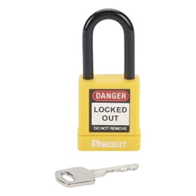 Candado de Bloqueo LOTO / Dieléctrico / Llave Única / Grillete 6.5 mm / Cuerpo 45x20x40 mm / Amarillo PSL-8YL PANDUIT