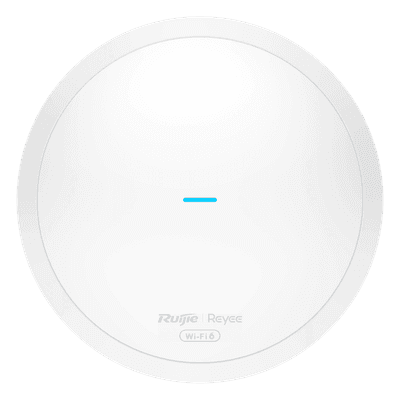 Punto de acceso Wi-Fi 6 / 1.77 Gbps / Doble banda 2.4+5 GHz / MU-MIMO 2x2 / 60 m (197 ft) cobertura / Montaje en techo RG-RAP62 RUIJIE