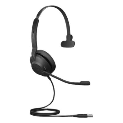 Auricular Mono UC / Aislamiento Acústico Viscoelástico / Doble Micrófono con Reducción de Ruido / Altavoces 28 mm / USB-A con Adaptador / Indicador de Ocupado EVOLVE230SEMONOUCA JABRA