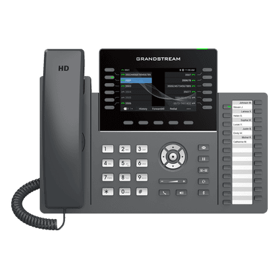 Teléfono IP / 12 Líneas / 24 Teclas Programables / Wi-Fi 6 / PoE / Pantalla LCD 4.3 Pulgadas / Bluetooth / Audio HD GRP2636 GRANDSTREAM