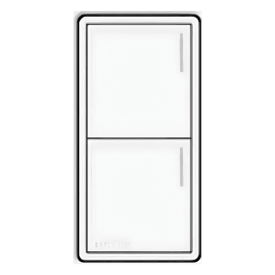 Botonera híbrida Sunnata RF / 2 botones / dimmer integrado 120 V / retroiluminada / acabado blanco / RadioRA 3 RRSTHN2BWH LUTRON RADIORA 3