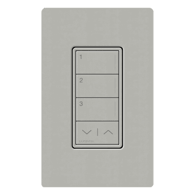 Botonera de pared / 3 botones de escena + subir-bajar / RF Clear Connect 2.4 GHz / alcance 75 ft / Pebble / RadioRA 3 RRSTW3RLPB LUTRON RADIORA 3