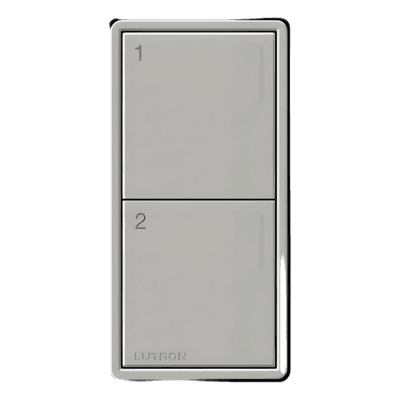 Botonera de pared / 2 botones de escena / RF Clear Connect 2.4 GHz / alcance 75 ft / Pebble / RadioRA 3 RRSTW2BPB LUTRON RADIORA 3