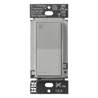 Control de ventilador de pared / táctil 4 velocidades / 1.5 A máx / neutro requerido / Pebble / RadioRA 3 RRSTANFPB LUTRON RADIORA 3