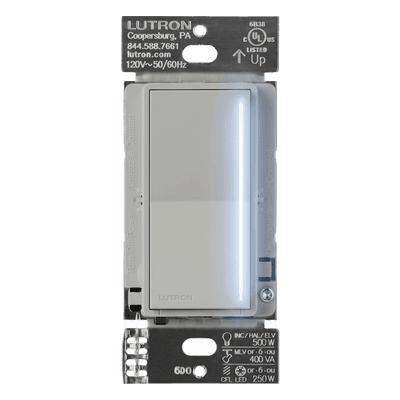 Atenuador de pared / 250 W LED-CFL o 500 W Inc/Hal/ELV o 400 VA MLV / neutro / RTISS / Pebble / RadioRA 3 RRSTPRONPB LUTRON RADIORA 3
