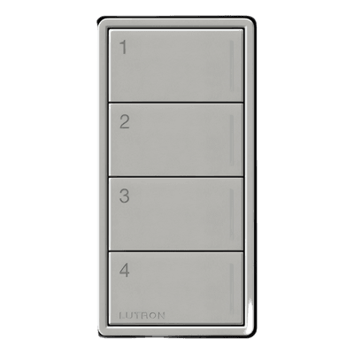 Botonera Sunnata / 4 botones programables / RF Clear Connect-Type X 2.4 GHz / 120-277 V~ / Acabado Pebble / RadioRA 3 RRSTW4BPB LUTRON RADIORA 3