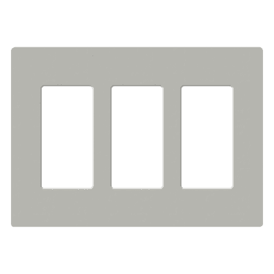 Placa de pared / 3 espacios (3-gang) / 16.7 x 11.9 x 0.76 cm / Sin tornillos visibles / Compatible con Maestro, Diva, Pico, Skylark SC3PB LUTRON ELECTRONICS