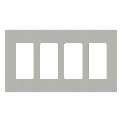 Placa de pared / 4 espacios (4-gang) / 21.3 x 11.9 x 0.76 cm / Sin tornillos visibles / Compatible con Maestro, Diva, Pico, Skylark SC4PB LUTRON ELECTRONICS