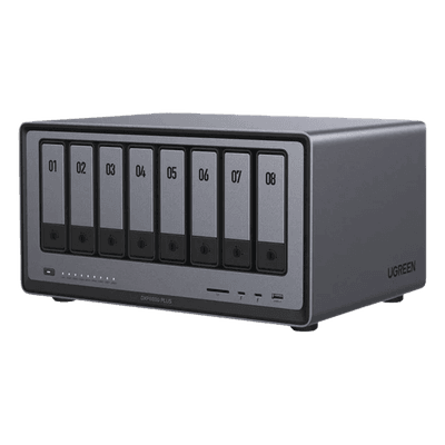 NAS Profesional / 8 Bahías SATA + 2 M.2 NVMe / Intel Core i5-1235U 10 Núcleos / 2 Puertos 10GbE / Thunderbolt 4 40 Gbps / HDMI 8K / DDR5 64 GB / PCIe 4.0 x4
