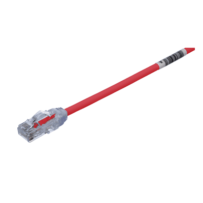 Cable de Parcheo UTP / Cat6A / 28AWG / CM/LSZH / 1 Metro (3.28 Pies) / Rojo UTP28X1MRD PANDUIT