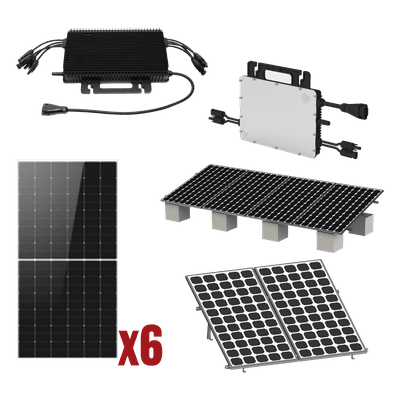 Kit Solar Interconexión / 3kW / 220Vca / Microinversores / 6 Paneles 645W / Montaje Completo HMS3000KIT1 HOYMILES