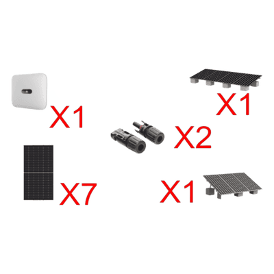 Kit Solar Interconexión / 4 kW / 220 Vca / 7 Módulos 645 W / Montaje Incluido SUN20004KTKIT HUAWEI FUSIONSOLAR