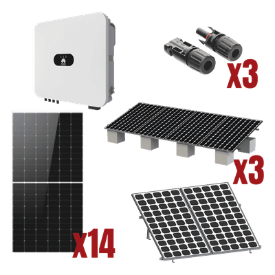 Kit Solar de Interconexión / 8 kW / 220 Vca / Inversor Monofásico / 6 Módulos Fotovoltaicos / Eficiencia 98.40%