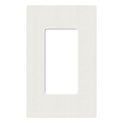 Placa de pared Claro / 1 espacio (1-gang) / acabado satín / color Architectural White / sin tornillos visibles / apertura decorador SC1RW LUTRON ELECTRONICS