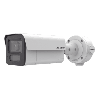 Cámara Bala IP / 4 Megapixel / Lente 4 mm / IR EXIR 80 m (262.5 ft) / Analíticos IA 80 m (262.5 ft) / Audio Bidireccional / IP67 / IK10 / WDR 120 dB