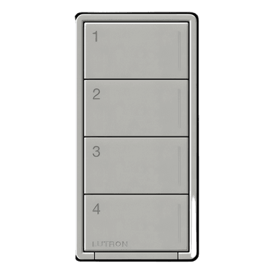 Teclado híbrido RF / 4 botones / Atenuador integrado / 120 V~ / RadioRA 3 / Retroiluminado / FASS RRSTHN4BPB LUTRON RADIORA 3
