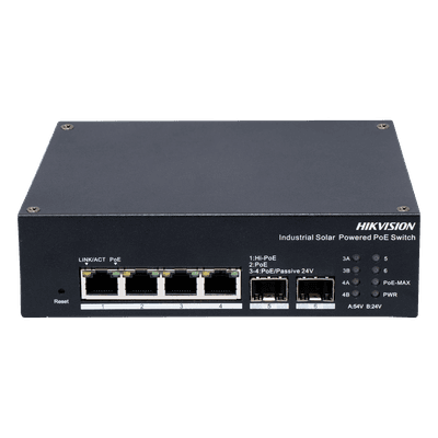 Switch Industrial Administrable / 4 Puertos PoE Gigabit / 1 PoE++ 90W + 3 PoE+ 30W / 2 SFP / 120W Total / 300 m (984 pies) / -40°C a 75°C
