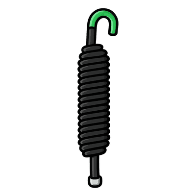 Resorte para Barrera Vehicular / Acero de Alta Resistencia / Doble Resorte Integrado / Ø40mm x 340mm (1.31ft) / 1.399kg (3.08lb)