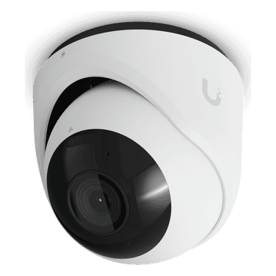 Cámara IP Turret / 4K UHD 8 MP / IR 30 m (98.4 ft) / HDR / Detección Inteligente AI / IK04 / IP66 / PoE UVC-G6-TURRET-W UBIQUITI