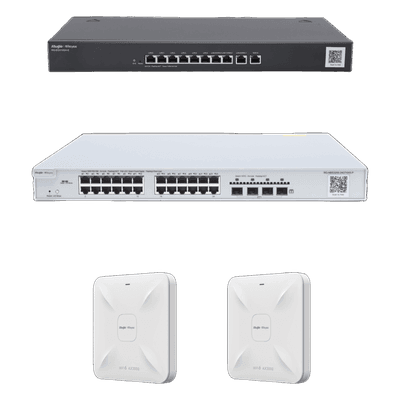 Solución de Red / 350 Usuarios Concurrentes / 4 WAN / 600 Mbps / Balanceo de Carga / Cloud Gratuito RG-KIT-OH-350 RUIJIE