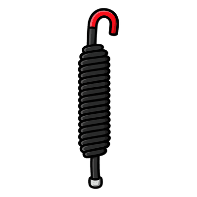 Resorte de Repuesto para Barrera Vehicular / Brazos de 5 y 6 m (16.4 y 19.7 ft) / Diámetro 43 mm / Longitud 425 mm / Acero de Resorte / 2 Componentes / Series 52 y 42