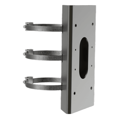 Soporte de Montaje para Poste / Acero Inoxidable SUS304 / Diámetro Ajustable 67-127 mm / 4 Agujeros M8 y M4 DS1475ZJSUS/BJZ HIKVISION