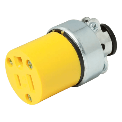 Contacto Blindado Aterrizado / 15 A / 125 V / 50/60 Hz / ABS-Metal / 38 mm Diámetro / Amarillo SYS-136407 URREA