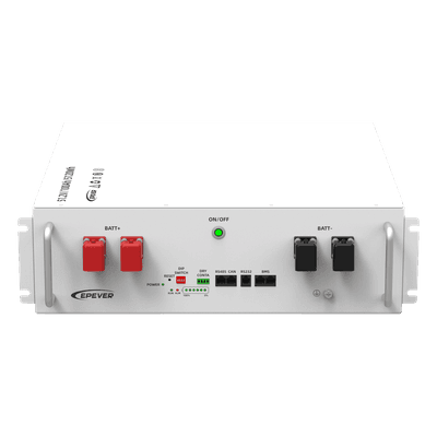 Batería LiFePO4 / 51.2 V / 5.12 kWh / 100 Ah / 6000 Ciclos / Paralelizable 8 Unidades / RS485-CAN-RS232 / 4UR LFP100EP51.2V2 EPEVER