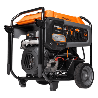 Generador Inversor Portátil a Gasolina, 15 kW, 120/240Vca, Arranque Eléctrico GP15500E GENERAC