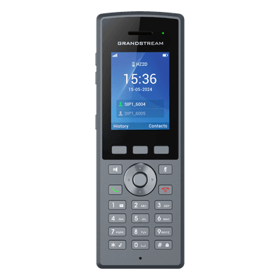 Teléfono IP Inalámbrico DECT / Alcance 400 m (1312.3 ft) Exteriores / IP67 / 20 Cuentas SIP / Pantalla TFT LCD 2.4 Pulgadas / Audio Full HD / Batería 2000 mAh DP735 GRANDSTREAM