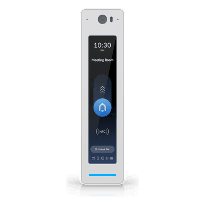 Lector de Acceso IP / 2 Megapixel / NFC / PIN / Reconocimiento Facial / PoE / Intercomunicador Bidireccional / IP55 / Pantalla Táctil 4.7" UA-G3-PRO-W UBIQUITI