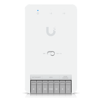 Hub de Control de Acceso / Una Puerta / PoE++ / Terminal 12V / 2 Lectores o Cámaras / DIN Rail / Interior UA-HUB-DOOR-MINI Ubiquiti Inc