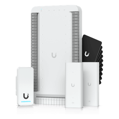 Kit de Control de Acceso para Elevador / Hasta 18 Pisos / PoE++ / 4 Puertos Gigabit / Hub + Lector G2 + 2 Extensores PoE / 10 Tarjetas de Acceso / Interior y Exterior