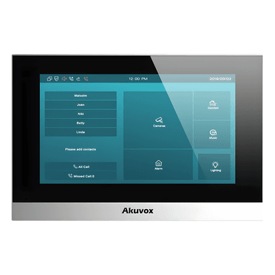 Monitor IP Touch / Pantalla 7" / SIP / PoE / Wi-Fi 2.4GHz / VAD con Cancelación de Eco C313WB AKUVOX
