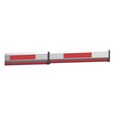 Brazo Telescópico Octogonal / 6 m (19.7 ft) / Para Barrera Vehicular / Resortes Rojo y Blanco / Enganche Requerido