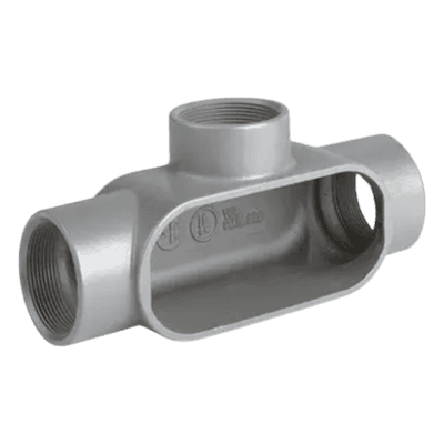 Caja Condulet Tipo T / 1/2 pulgada / Aluminio libre de cobre / Sellado NEMA 4 / Acero inoxidable 316 HUB-T17-SA HUBBELL