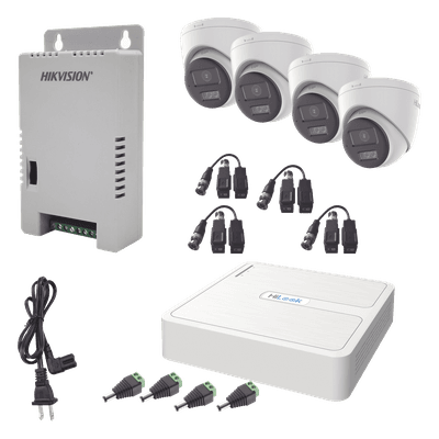 Kit de Videovigilancia TurboHD / 4 Canales / 1080p Lite / ColorVu / Dual Light 40 m (131.2 ft) / Audio Bidireccional / IP67