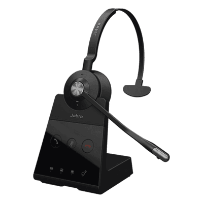 Auricular Inalámbrico Profesional / DECT / Alcance 150 m (492.1 ft) / Doble Conectividad Teléfono y Softphone / Audio Banda Ancha / Cancelación de Ruido / Autonomía 13 h ENGAGE-65-SE-MONO JABRA