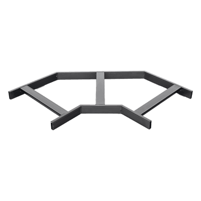 Curva Horizontal para Bandeja Tubular / 90° / Radio 12' (3.66 m) / Peralte 1.5' (38.1 mm) / Ancho 12' (304.8 mm) / Acero con Recubrimiento Epóxico CHCHT901X12EPK CHAROFIL