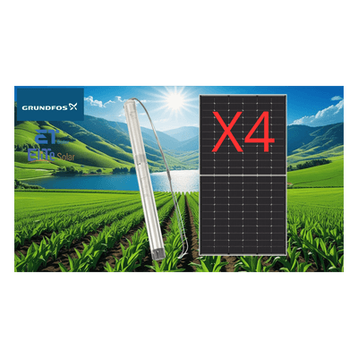 Kit De Bombeo Solar/ Bomba 1.4Kw / 4 Módulos Solares 610w KIT-6SQF3-610W-B GRUNDFOS